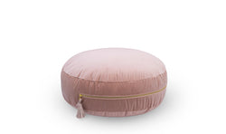 Velvet Floor Cushion w/ Tassel - Rosewater