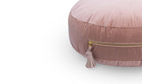 Velvet Floor Cushion w/ Tassel - Rosewater