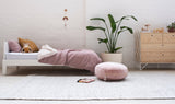 Velvet Floor Cushion w/ Tassel - Rosewater