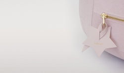 Valentine Floor Cushion (Round) with Star Adornment- Blush & Gold | Little Connoisseur 