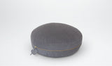 Valentine Floor Cushion (Round) with Heart Adornment - Grey & Gold | Little Connoisseur 
