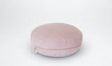 Valentine Floor Cushion (Round) with Heart Adornment- Blush & Gold | Little Connoisseur 