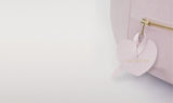 Valentine Floor Cushion (Round) with Heart Adornment- Blush & Gold | Little Connoisseur 