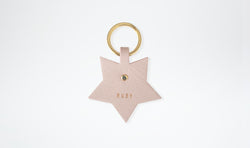 Personalised Leather Bag Charm - Star, Blush & Gold