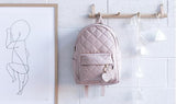 Personalised Leather Bag Charm - Heart, Blush & Gold