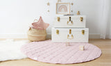 Girls Nursery featuring Round Play Mat in Blush