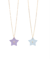 Best Friend necklace - set of 2 Lilac and Powder Blue