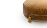 Velvet Floor Cushion w/ Tassel - Butterscotch