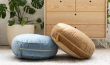 Velvet Floor Cushion w/ Tassel - Butterscotch