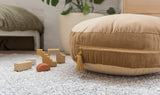 Velvet Floor Cushion w/ Tassel - Butterscotch