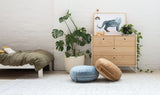 Velvet Floor Cushion w/ Tassel - Butterscotch