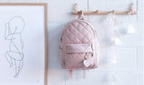 Personalised Leather Bag Charm - Heart, Blush & Gold