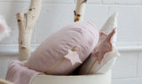 Decorative Cushion with Personalised Star Adornment - Blush & Gold