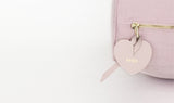 Personalised Floor Cushion with Heart adornment - Blush & Gold 